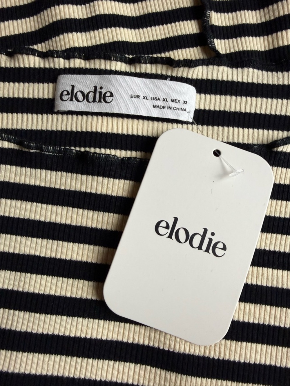 ELODIE Frilled Seam Stripe Long Sleeve Top X-Large - Picture 7 of 10